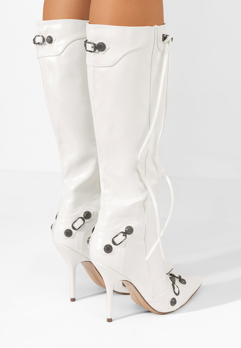 Stivali tacco a spillo Supreme Bianchi