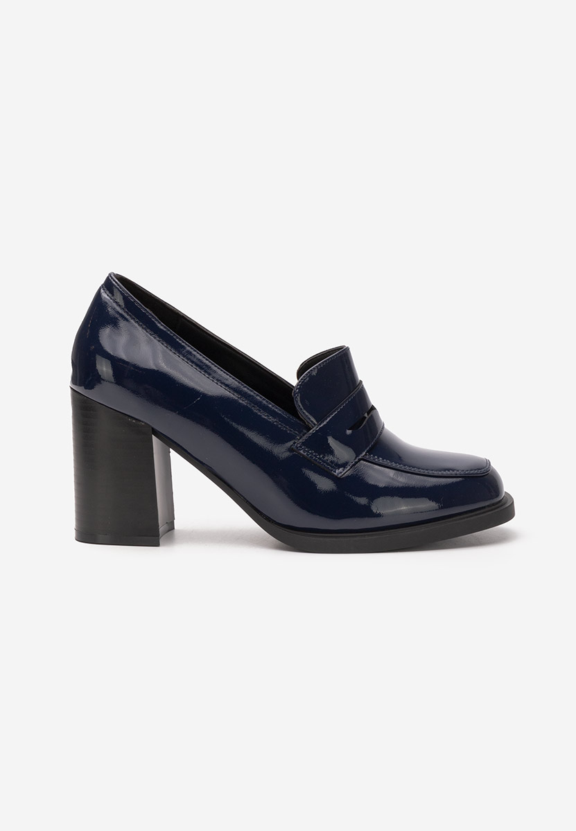 Mocassini con tacco Odesia blu