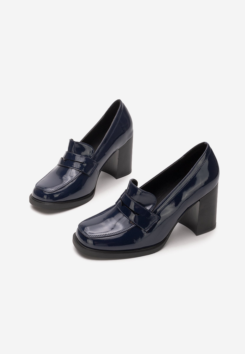 Mocassini con tacco Odesia blu