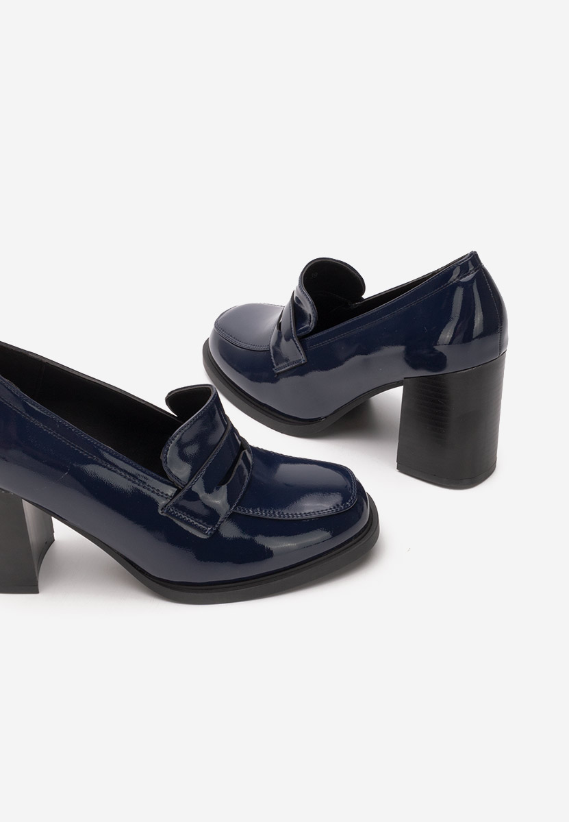 Mocassini con tacco Odesia blu