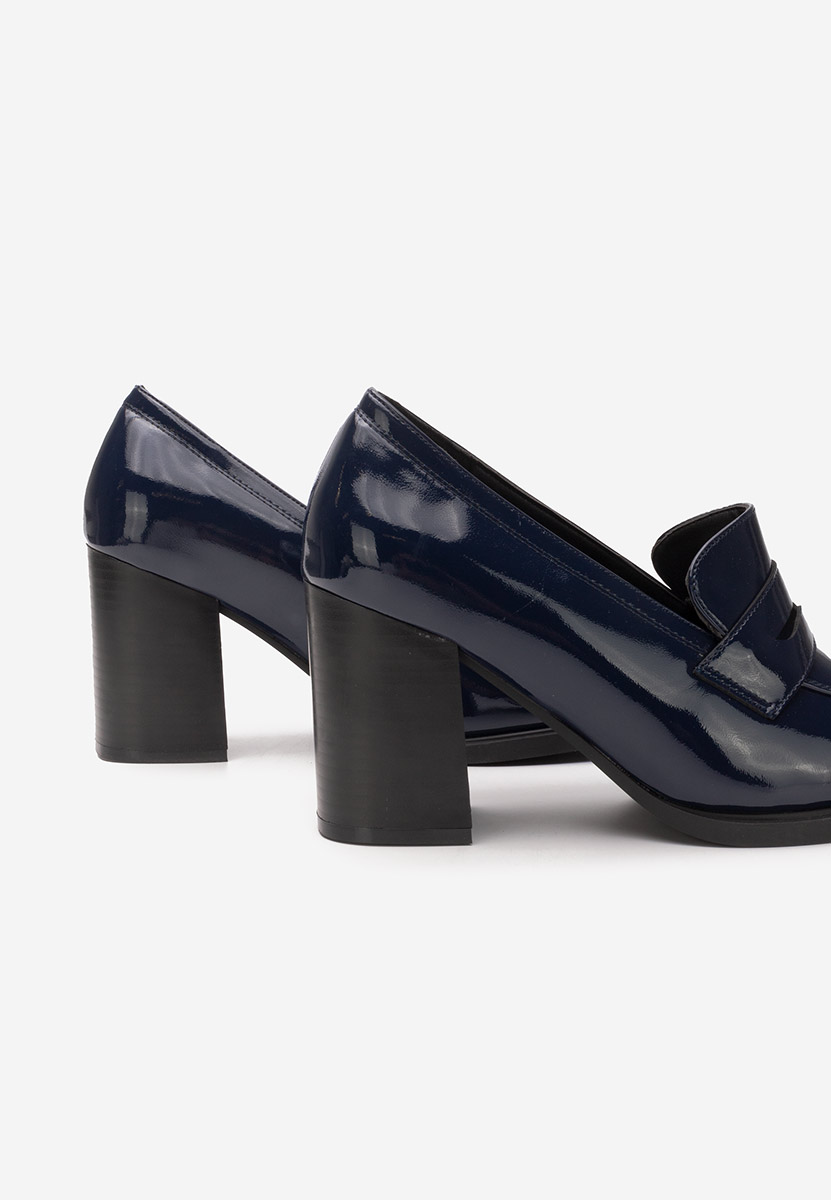 Mocassini con tacco Odesia blu