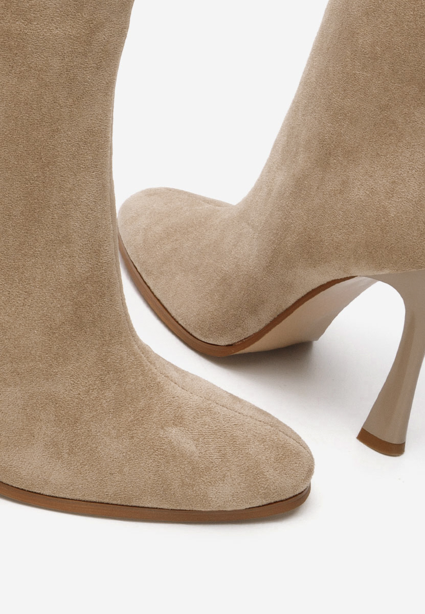 Stivali tacco a spillo Glynda beige