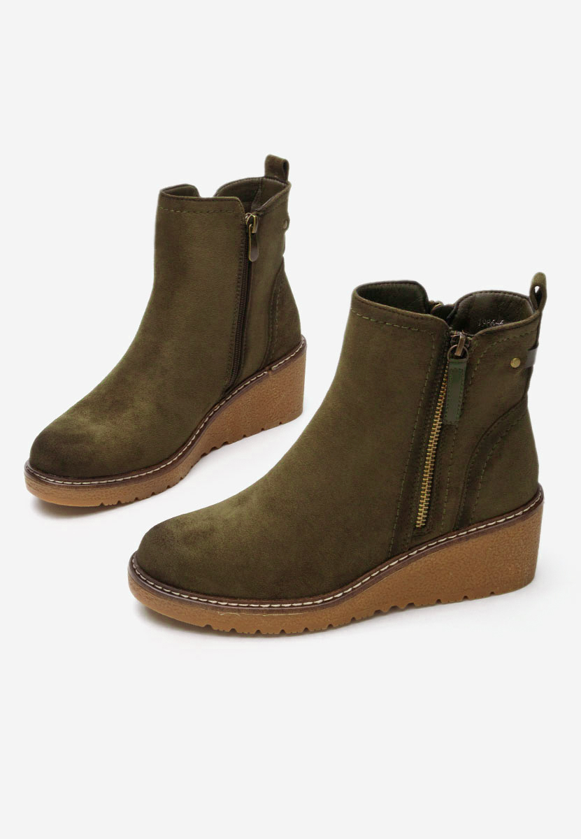 Stivaletti con plateau Diandria cachi