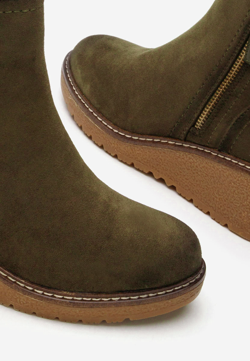 Stivaletti con plateau Diandria cachi