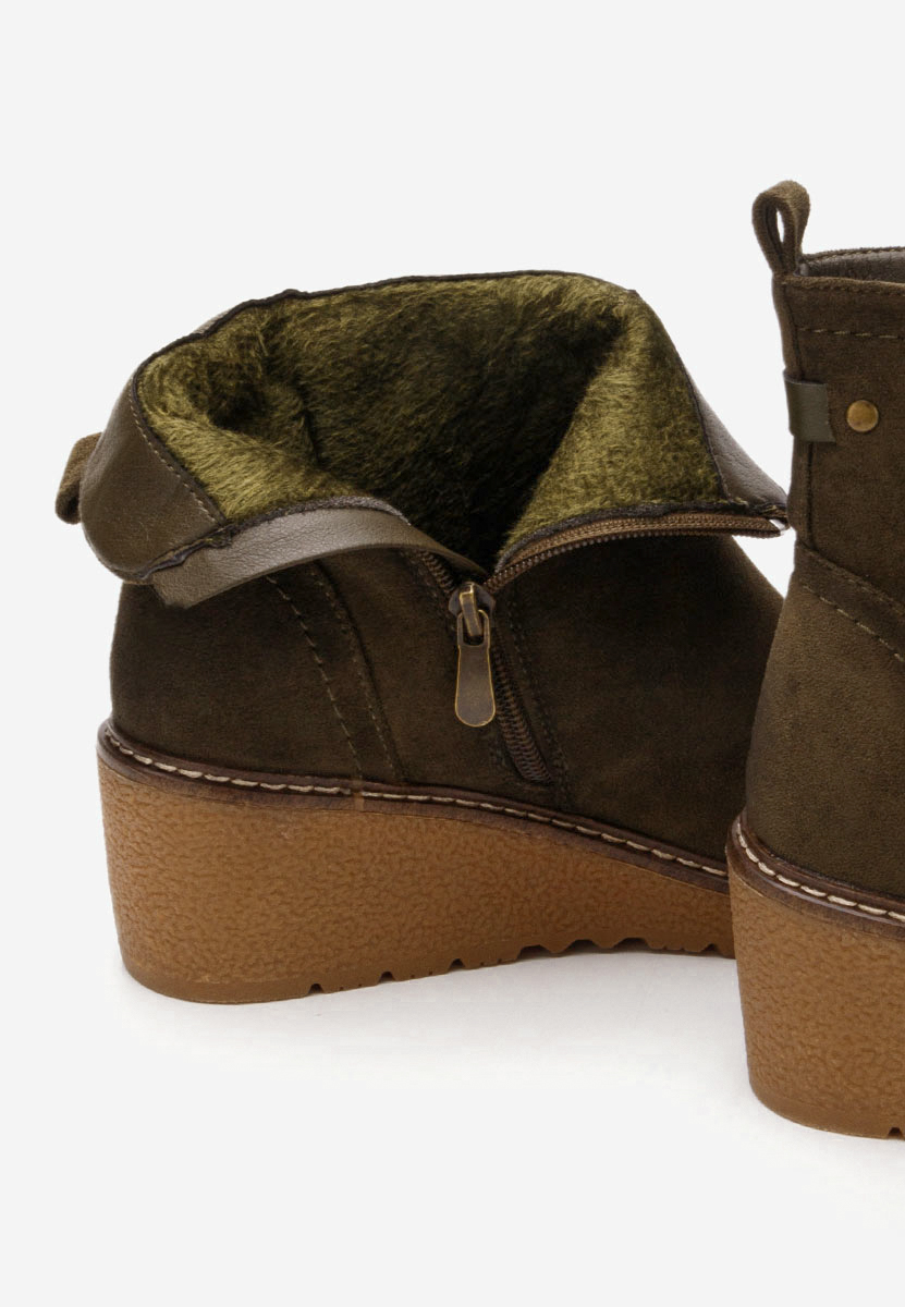 Stivaletti con plateau Diandria cachi