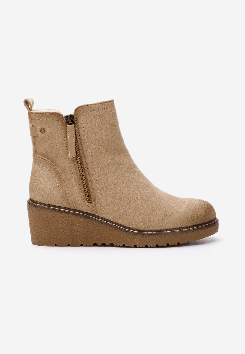 Stivaletti con plateau Diandria beige