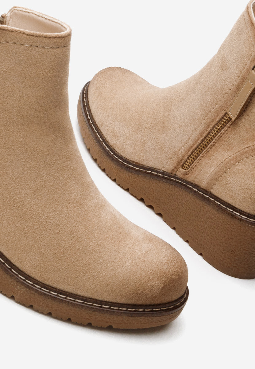 Stivaletti con plateau Diandria beige