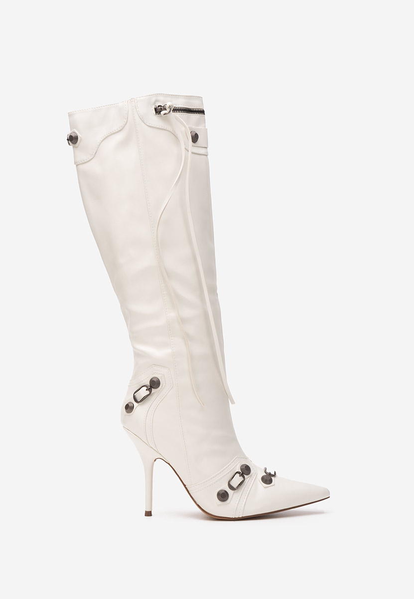 Stivali tacco a spillo Supreme Bianchi