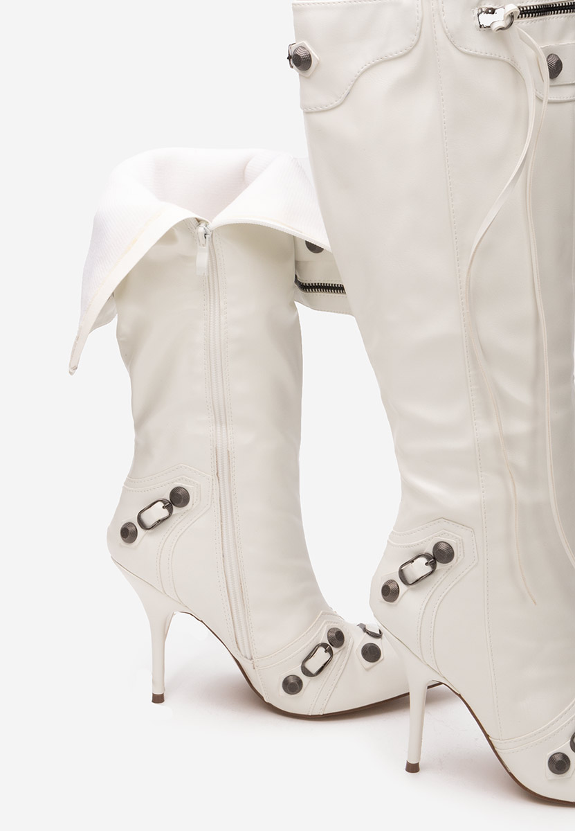 Stivali tacco a spillo Supreme Bianchi