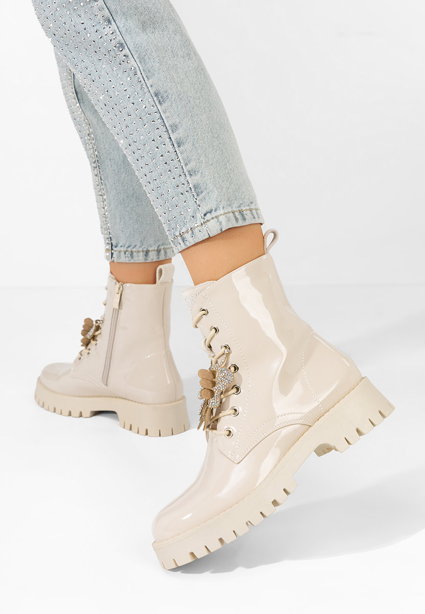 Scarponcini donna Claudine beige