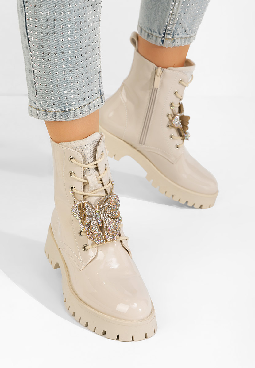 Scarponcini donna Claudine beige