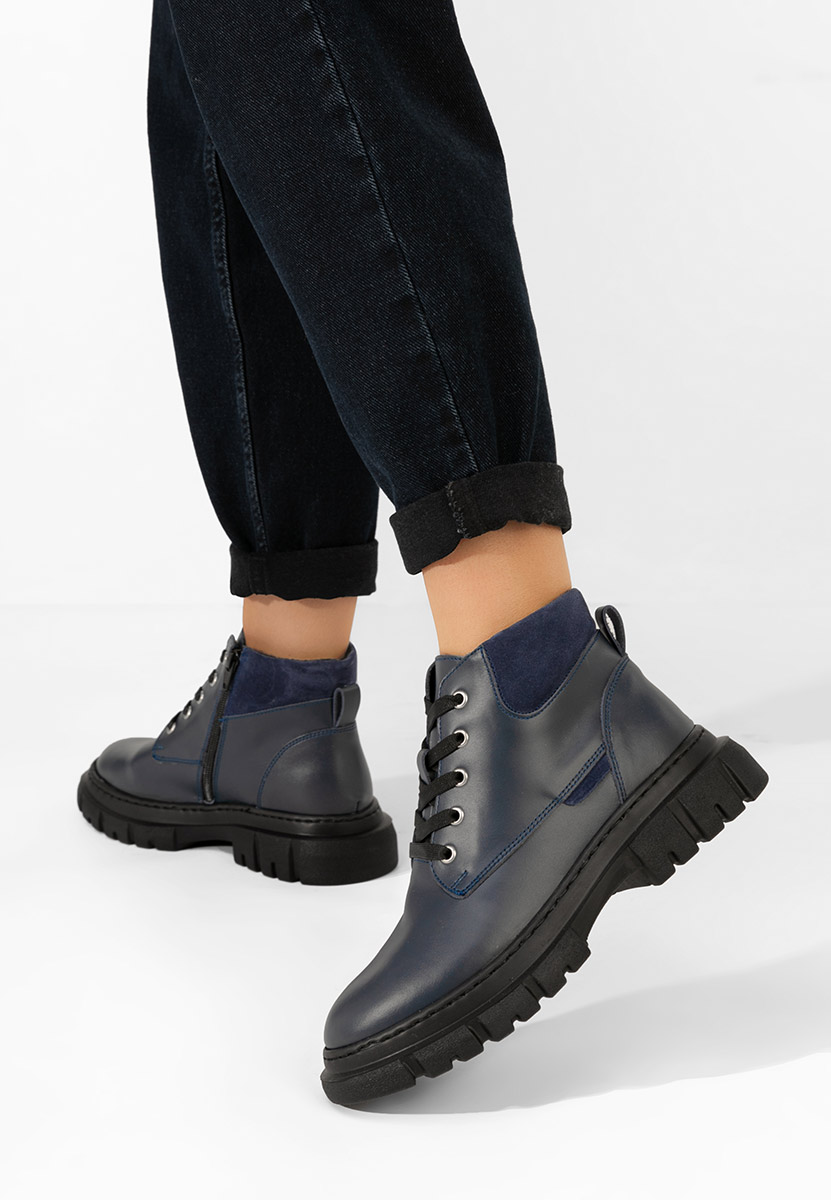 Stivaletti in pelle Aiqua blu scuro