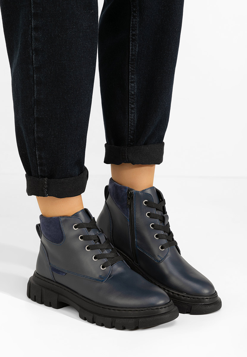Stivaletti in pelle Aiqua blu scuro