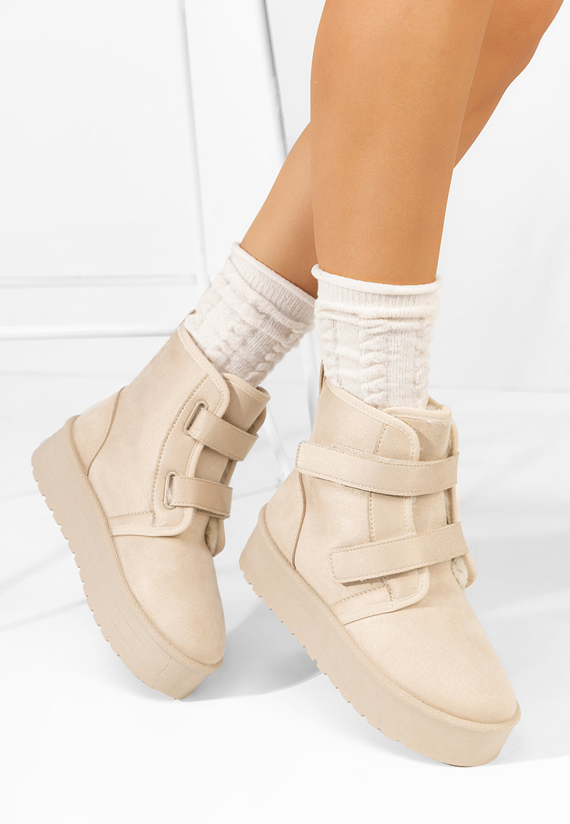 Stivaletti con plateau Dagmar beige