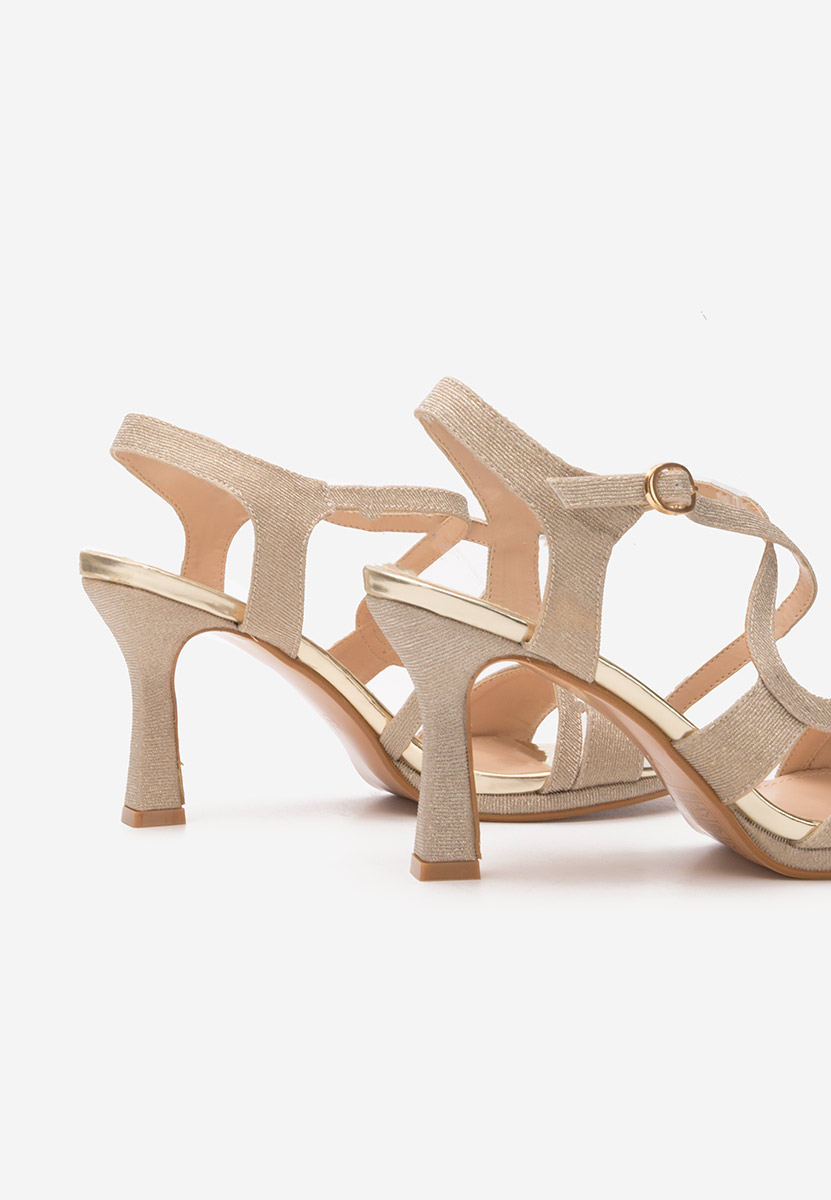 Sandali con tacchetto Evonne oro