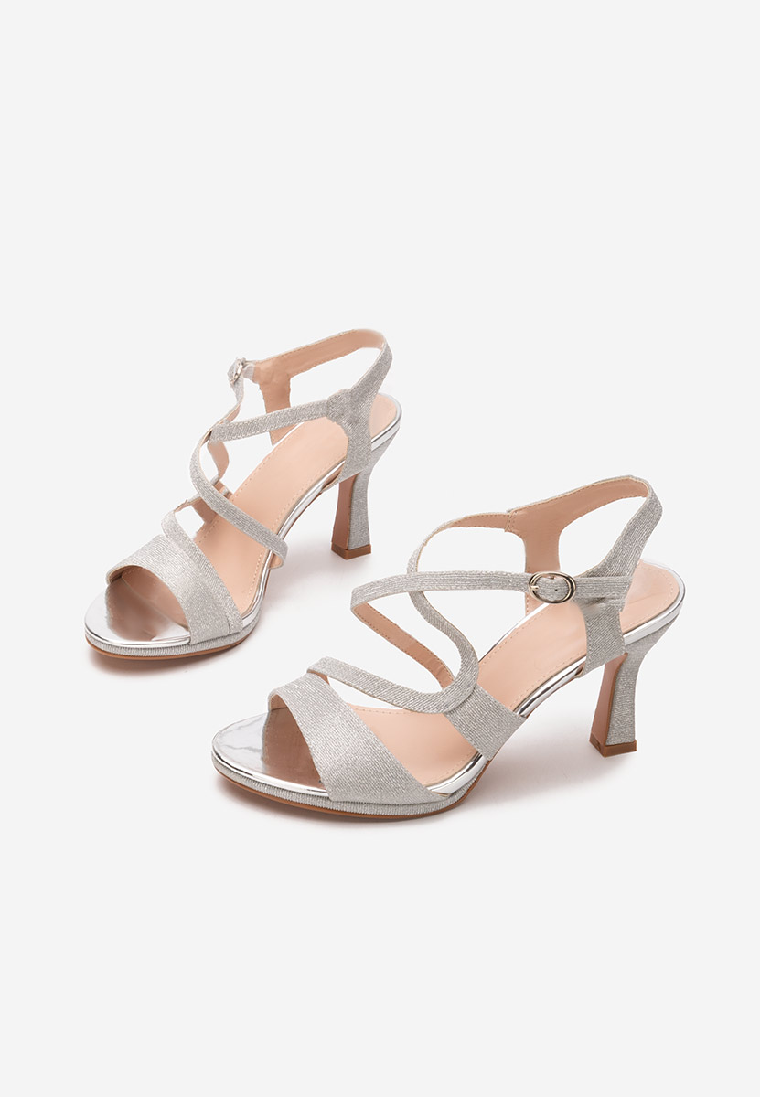 Sandali con tacchetto Evonne argento