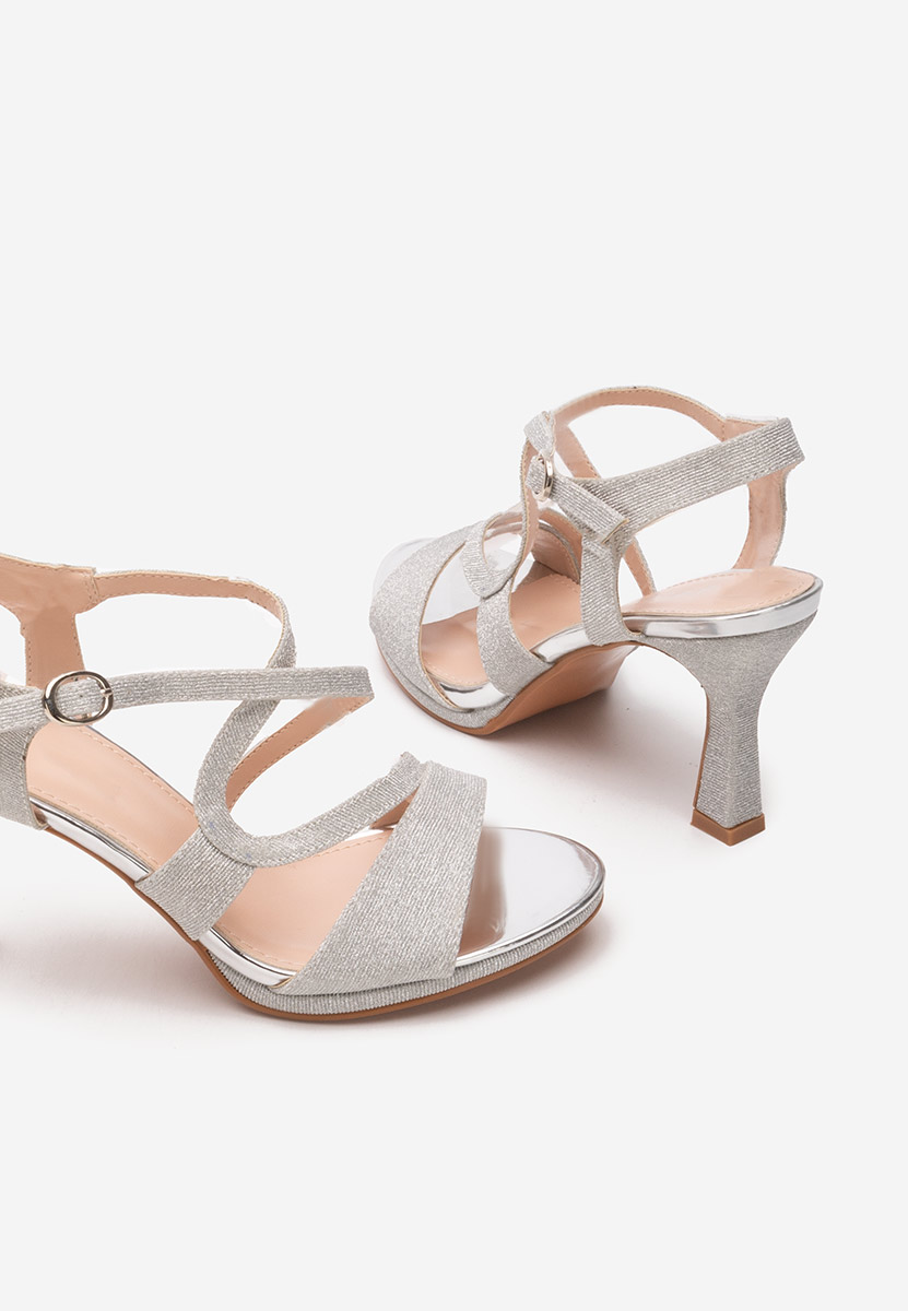 Sandali con tacchetto Evonne argento