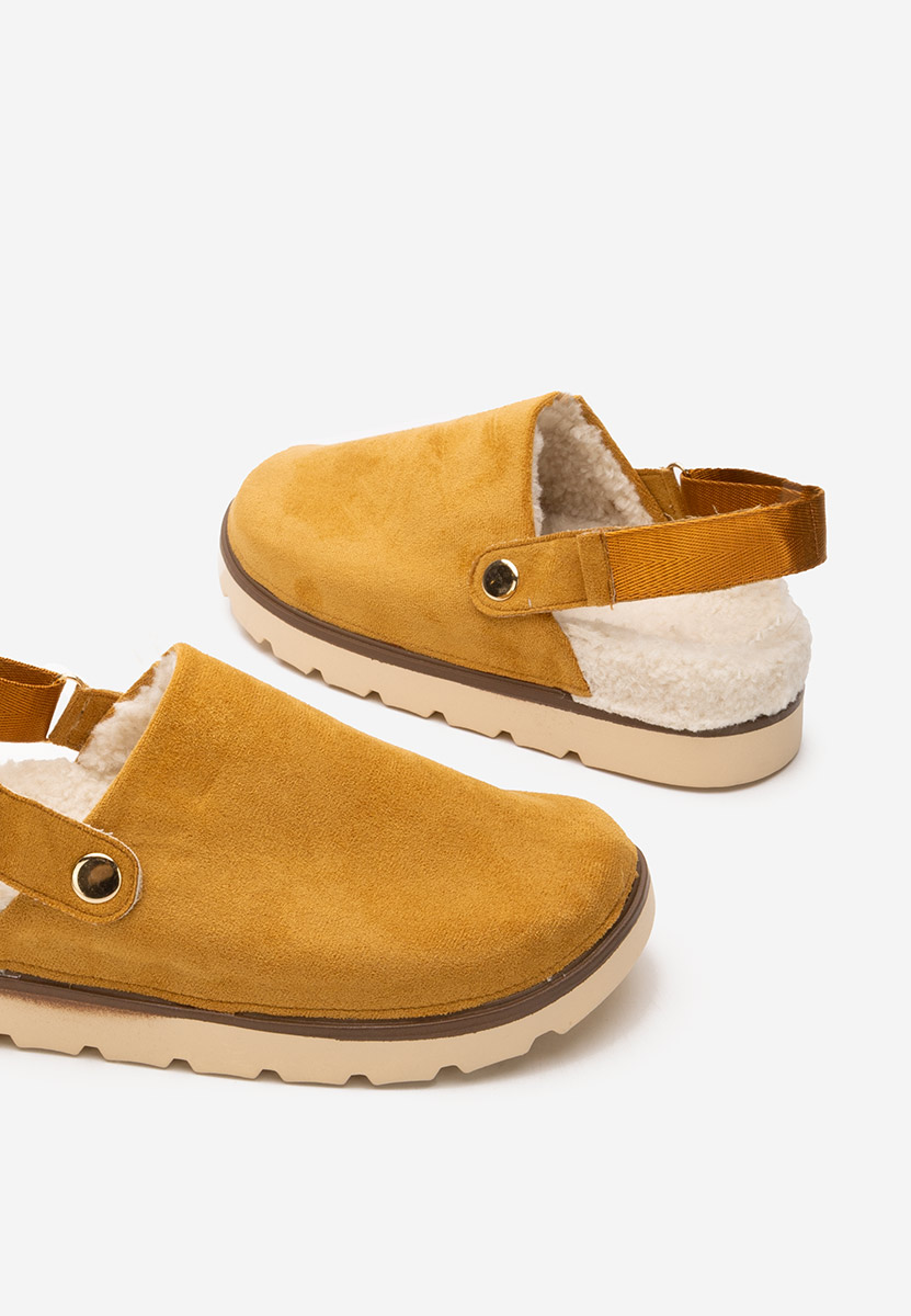 Zoccoli con zeppa Tamra camel