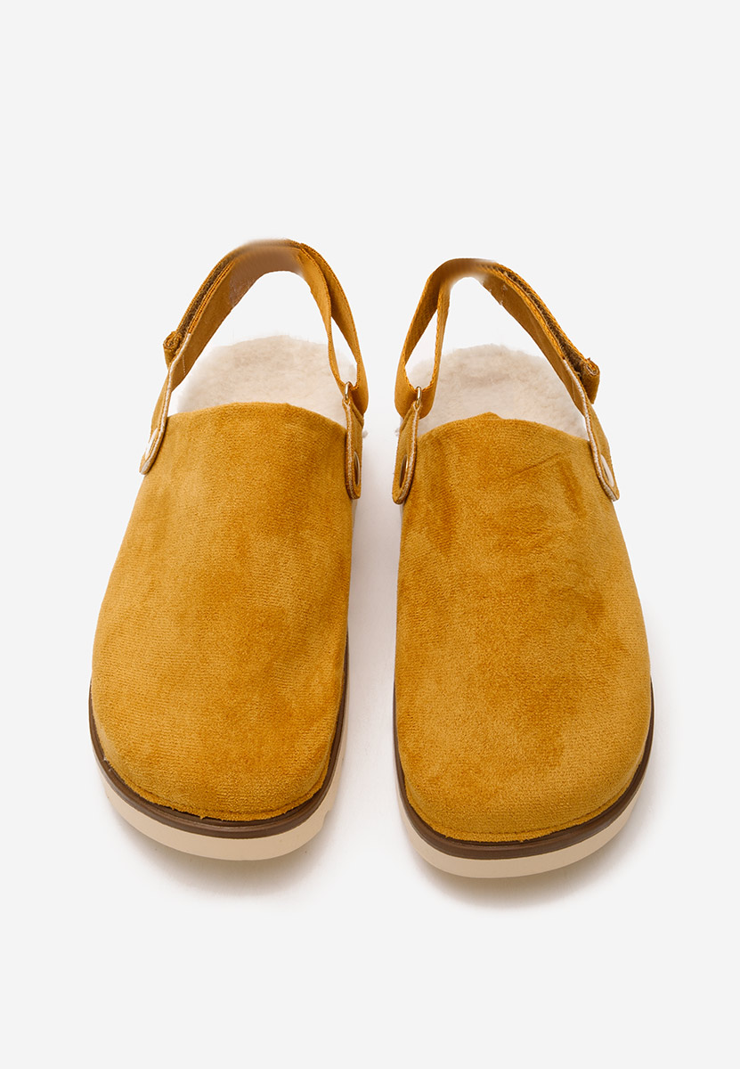 Zoccoli con zeppa Tamra camel