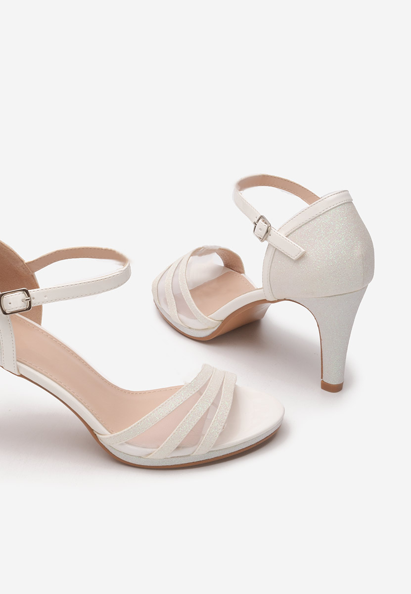 Sandali con tacchetto Lorette bianchi