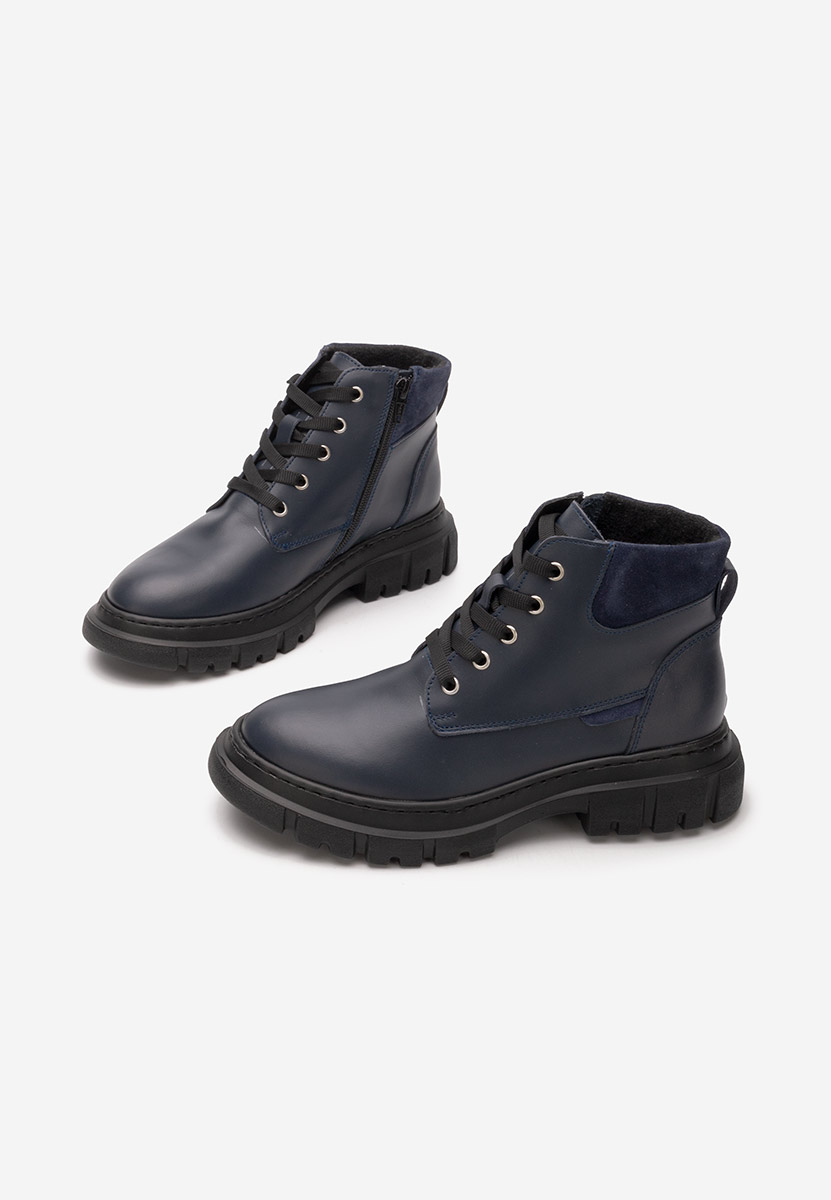 Stivaletti in pelle Aiqua blu scuro