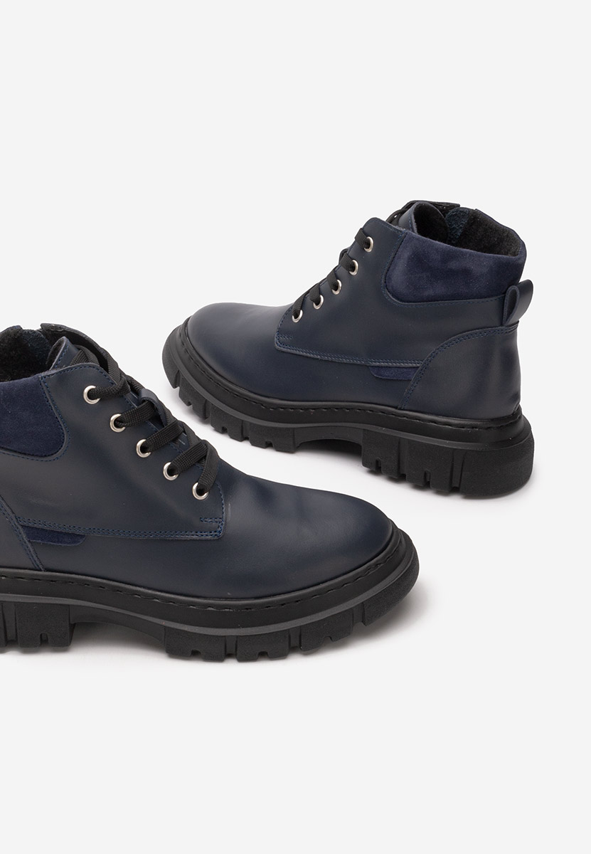 Stivaletti in pelle Aiqua blu scuro