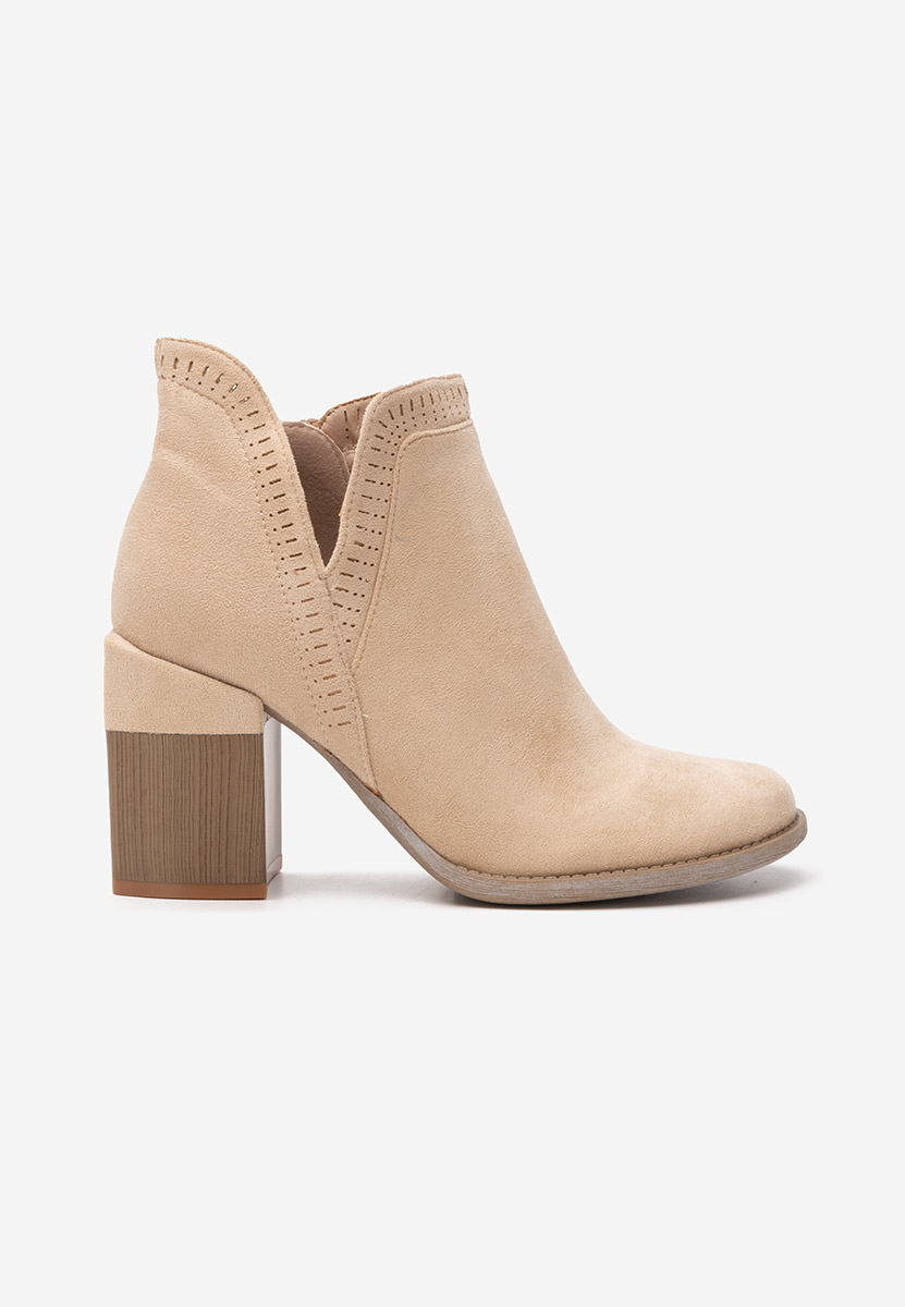 Tronchetti con tacco largo Traicy beige