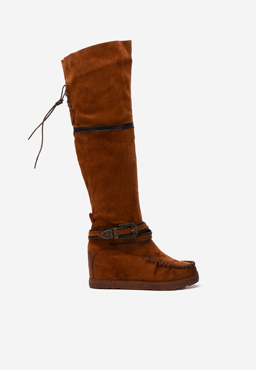 Stivali zeppa interna camel Caizia V2