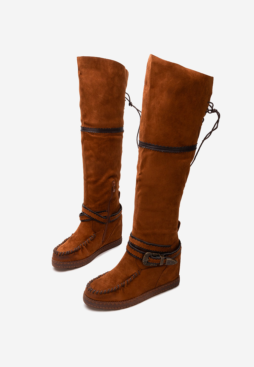 Stivali zeppa interna camel Caizia V2