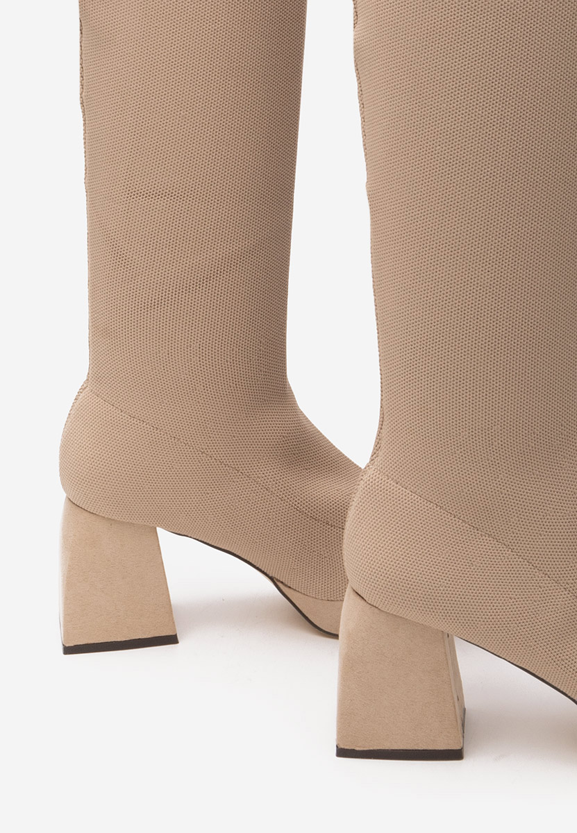 Stivali alti donna beige Brena