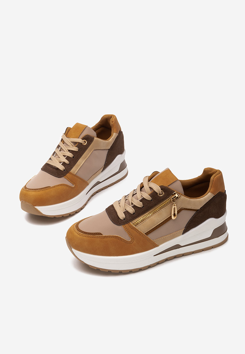 Sneakers con zeppa Katinda camel