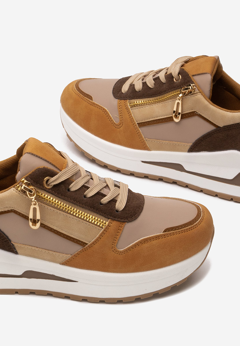 Sneakers con zeppa Katinda camel