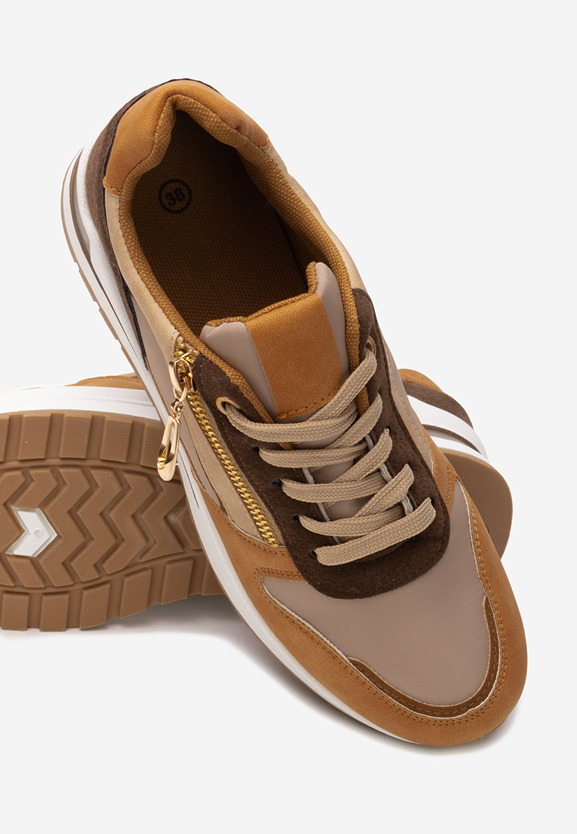 Sneakers con zeppa Katinda camel