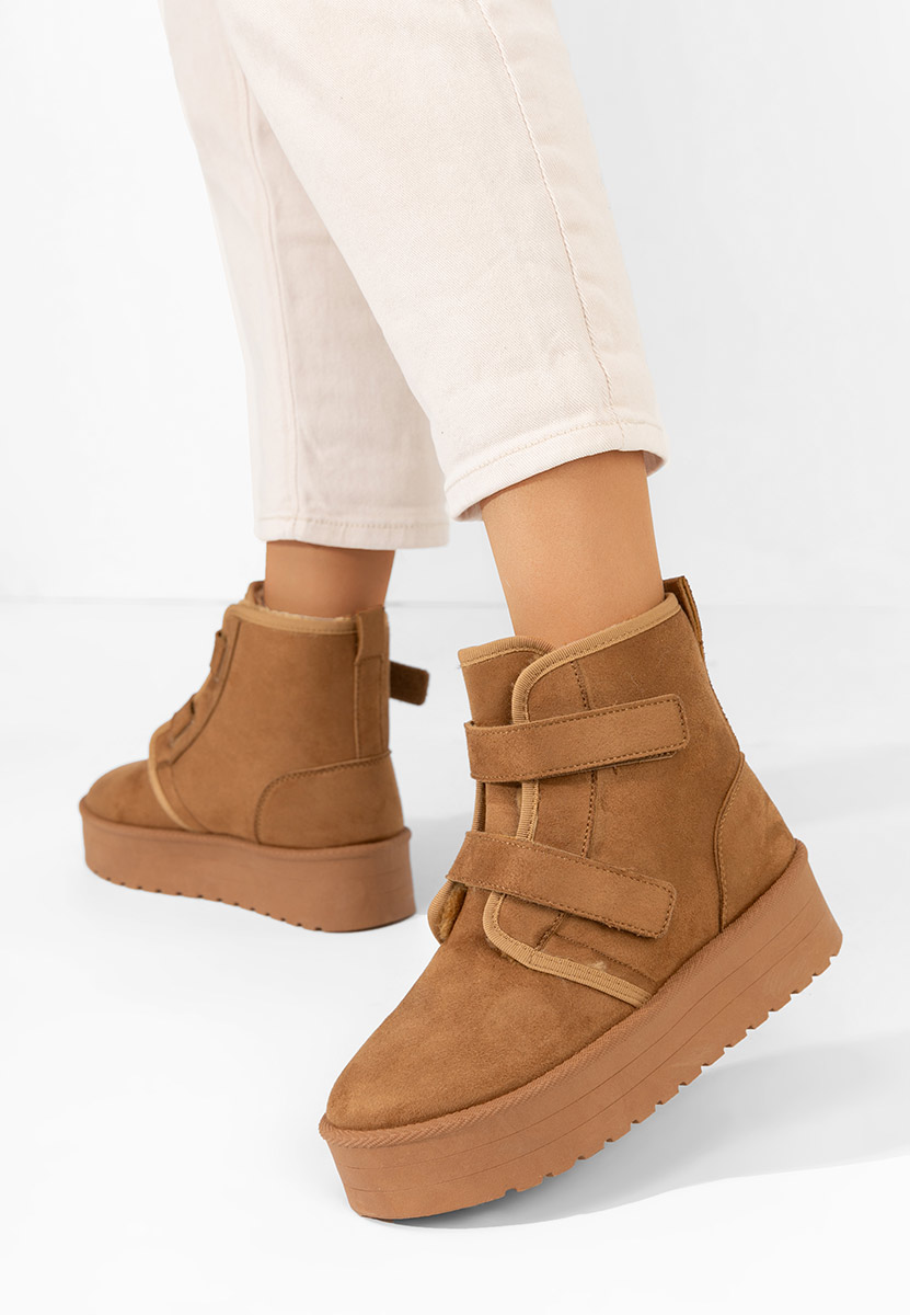 Stivaletti con plateau Dagmar camel