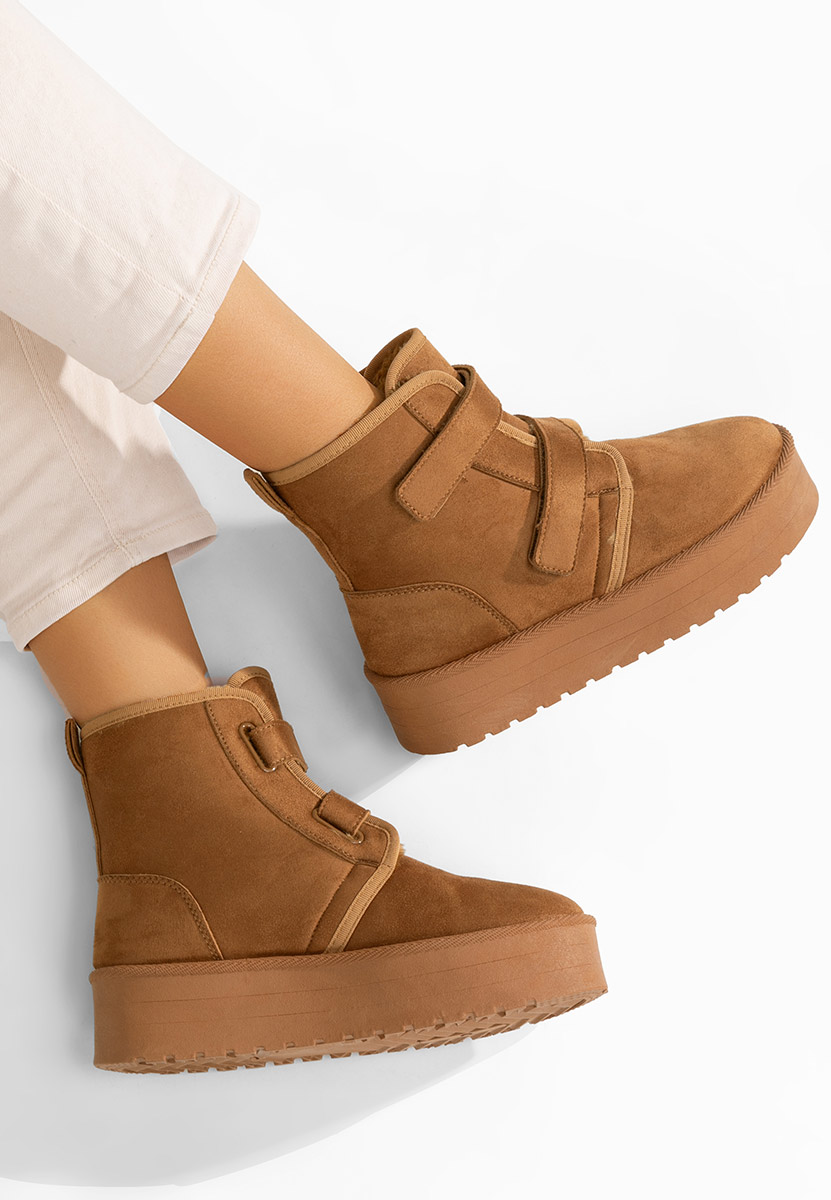 Stivaletti con plateau Dagmar camel