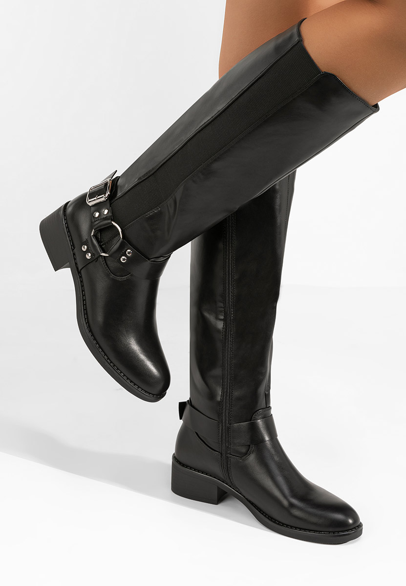 Stivali con tacco basso Mellissa nero