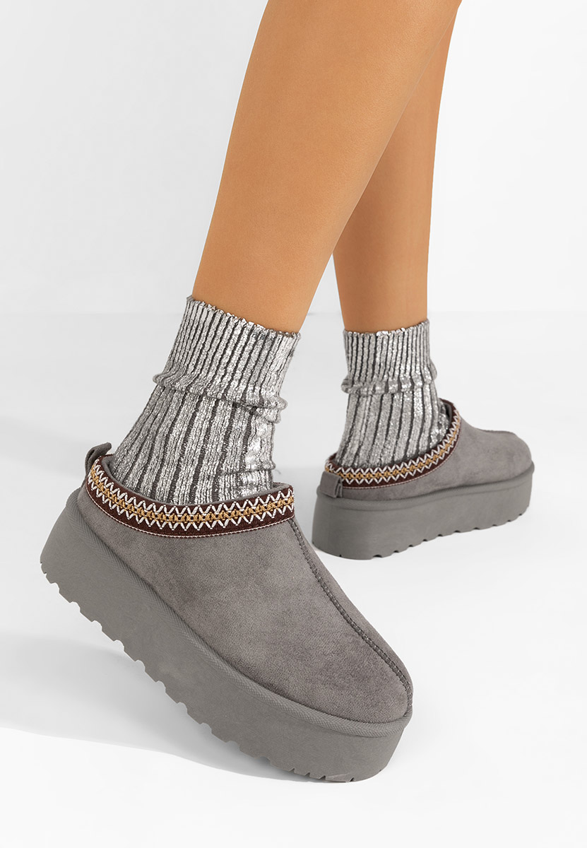 Ciabatte platform Comfy grigio