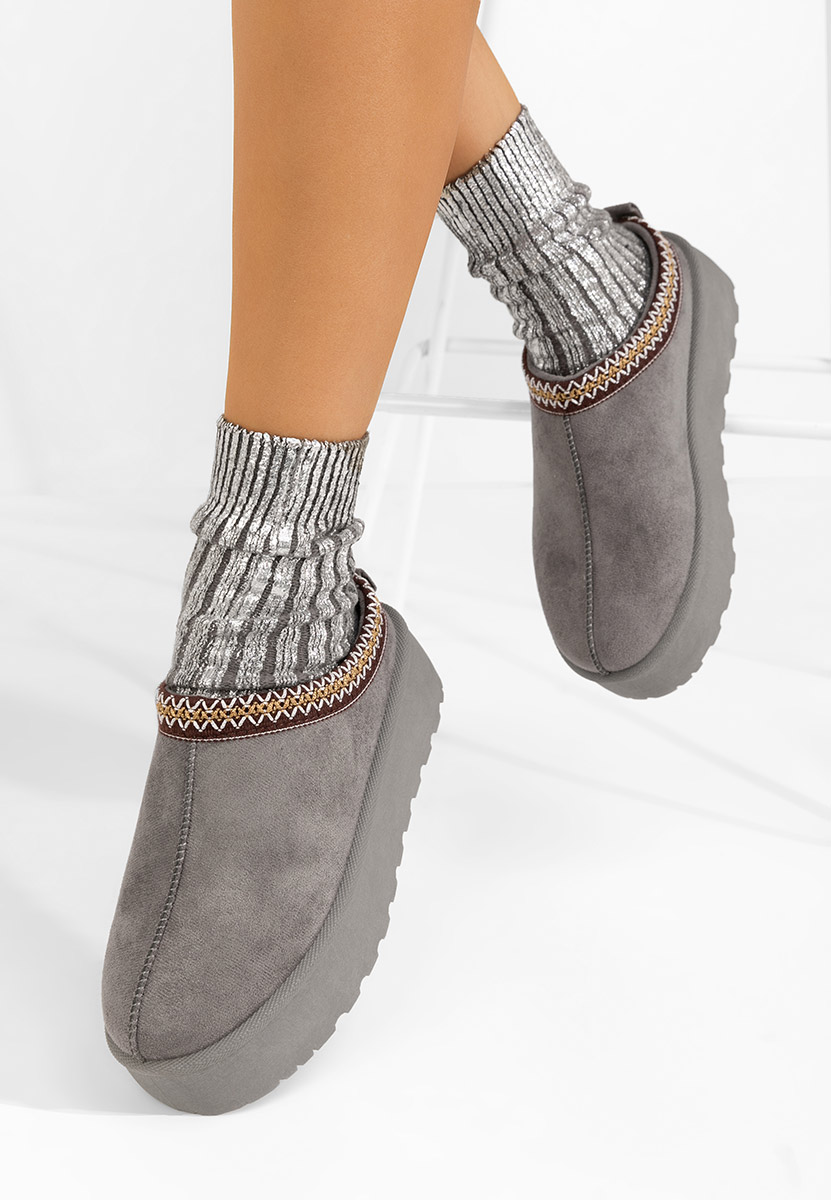 Ciabatte platform Comfy grigio