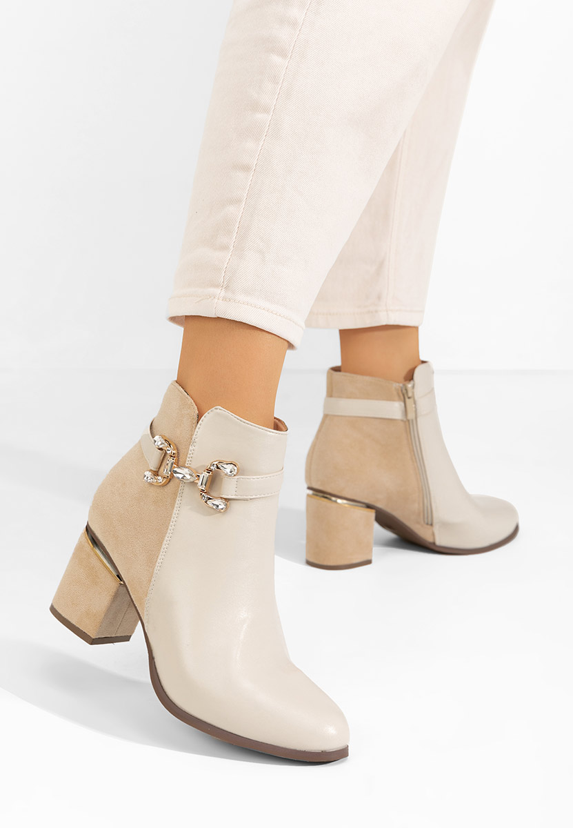 Tronchetti donna eleganti Safa beige