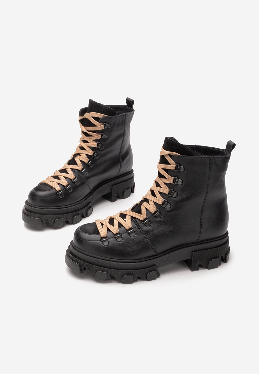 Anfibi donna pelle Mercy nero