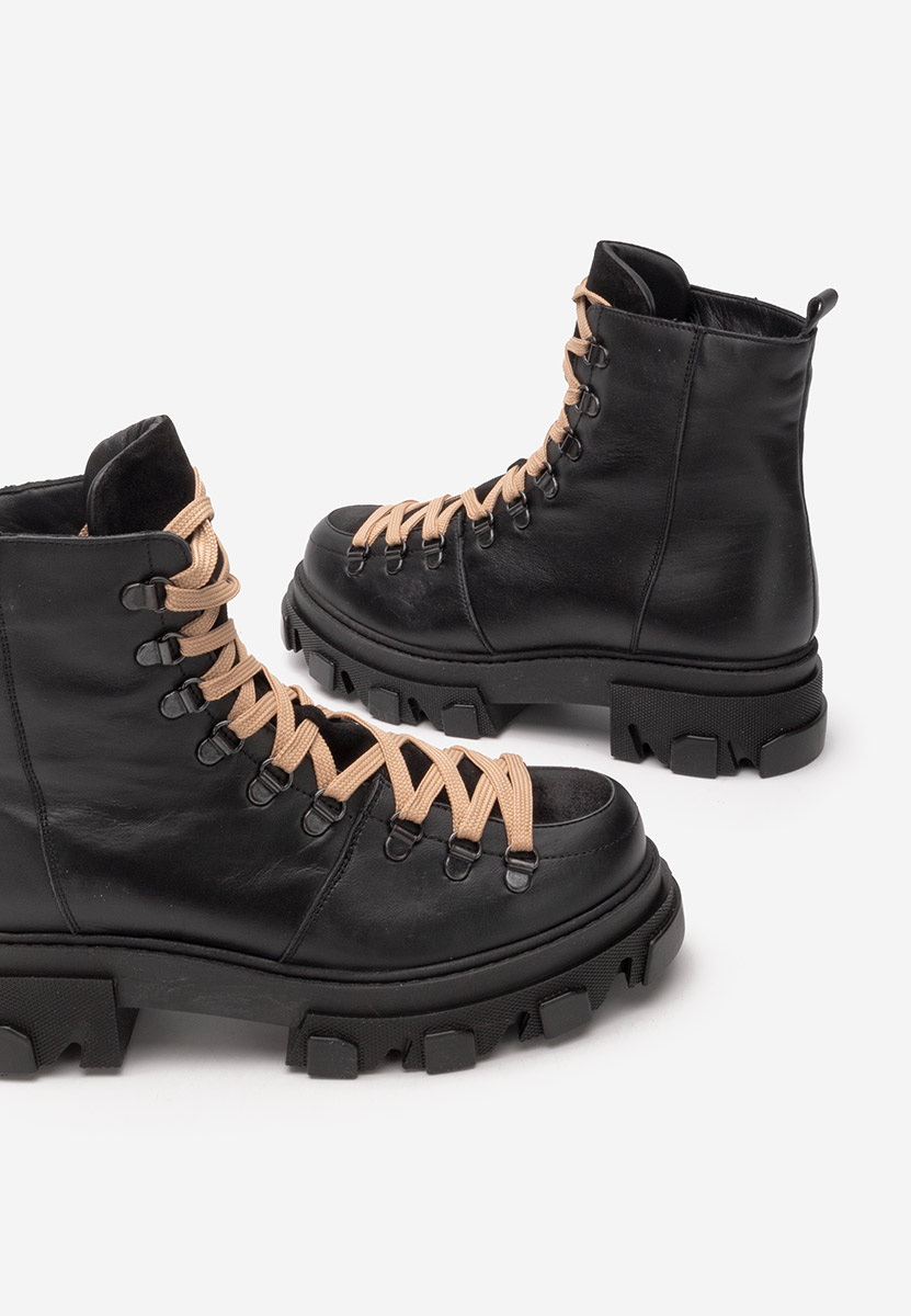 Anfibi donna pelle Mercy nero