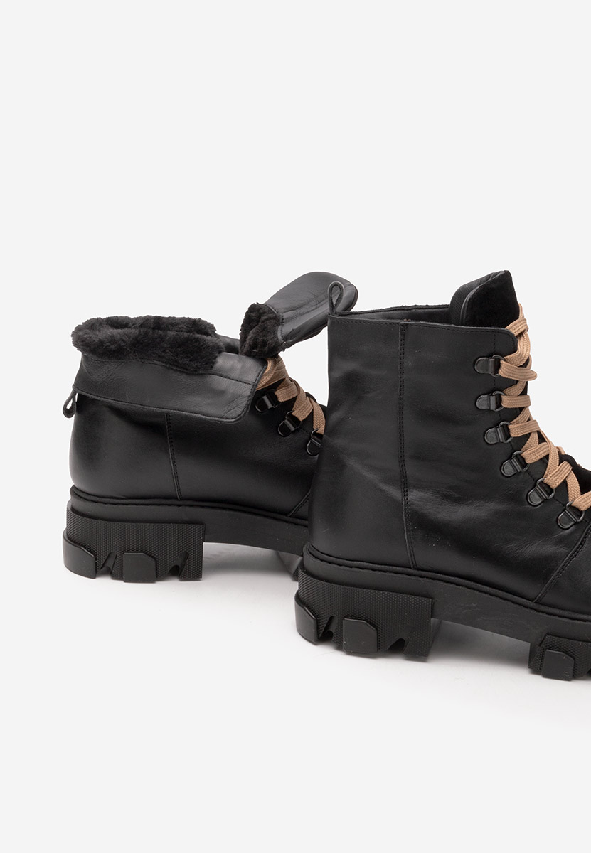 Anfibi donna pelle Mercy nero