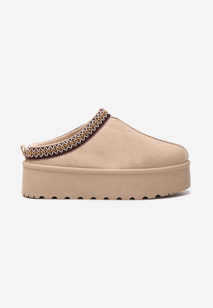 Zoccoli con zeppa Comfy beige