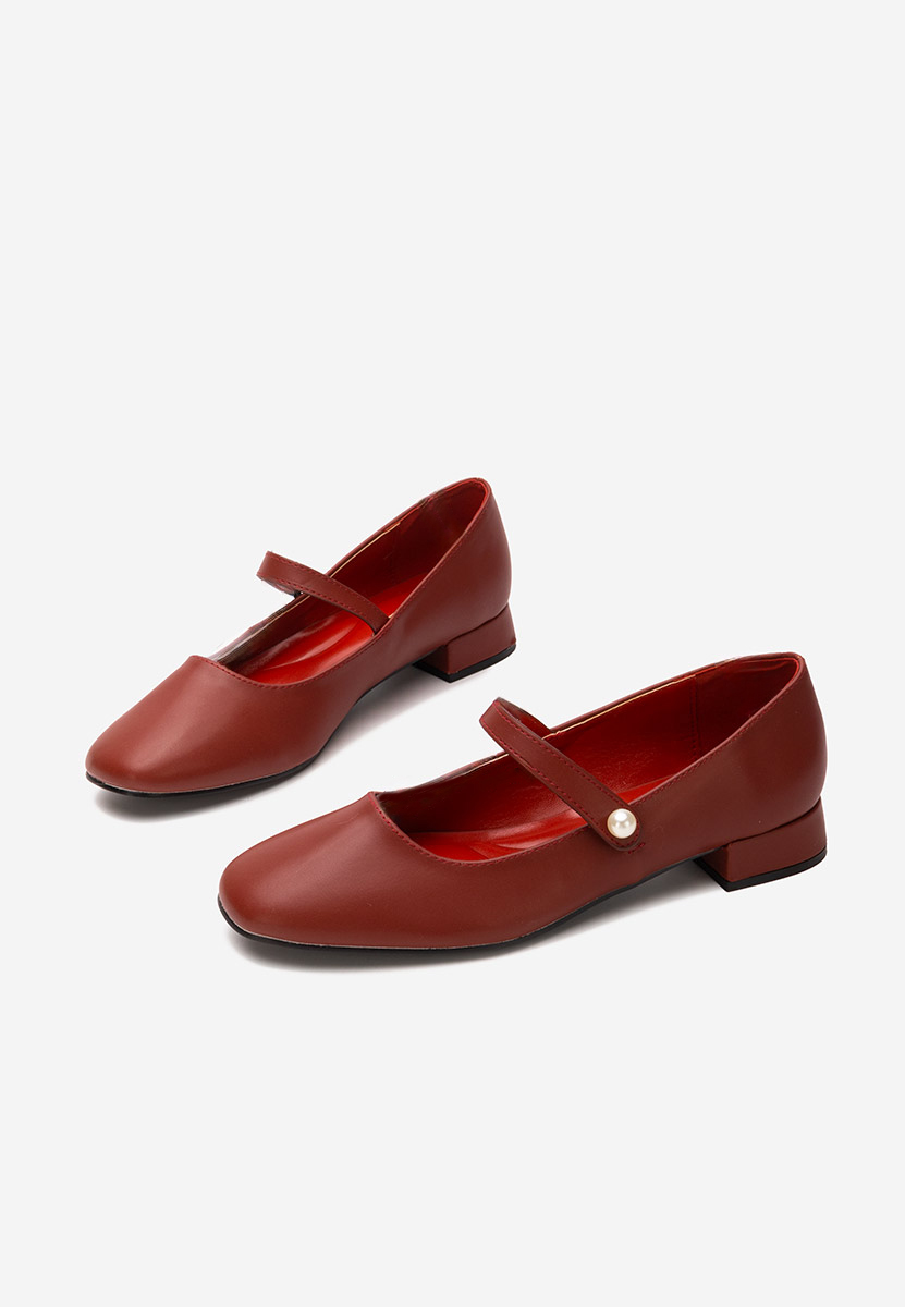 Décolleté tacco basso Jenelle rosso