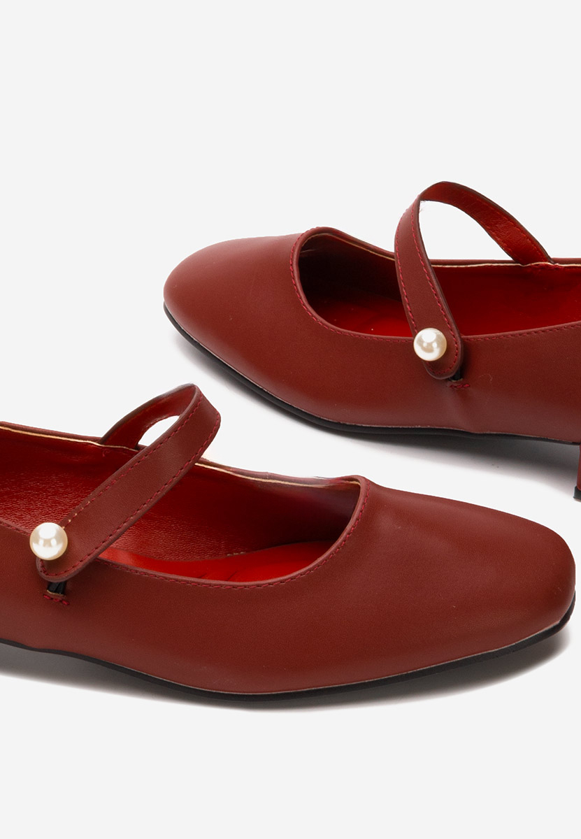 Décolleté tacco basso Jenelle rosso