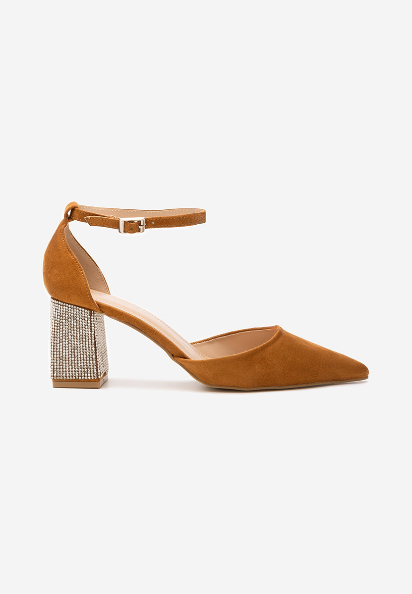 Décolleté tacco largo Ivette camel