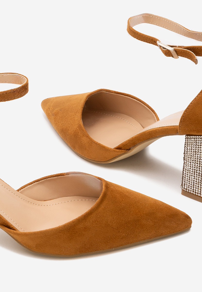 Décolleté tacco largo Ivette camel