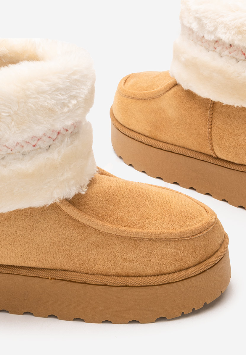 Stivaletti con plateau Rosalyn camel
