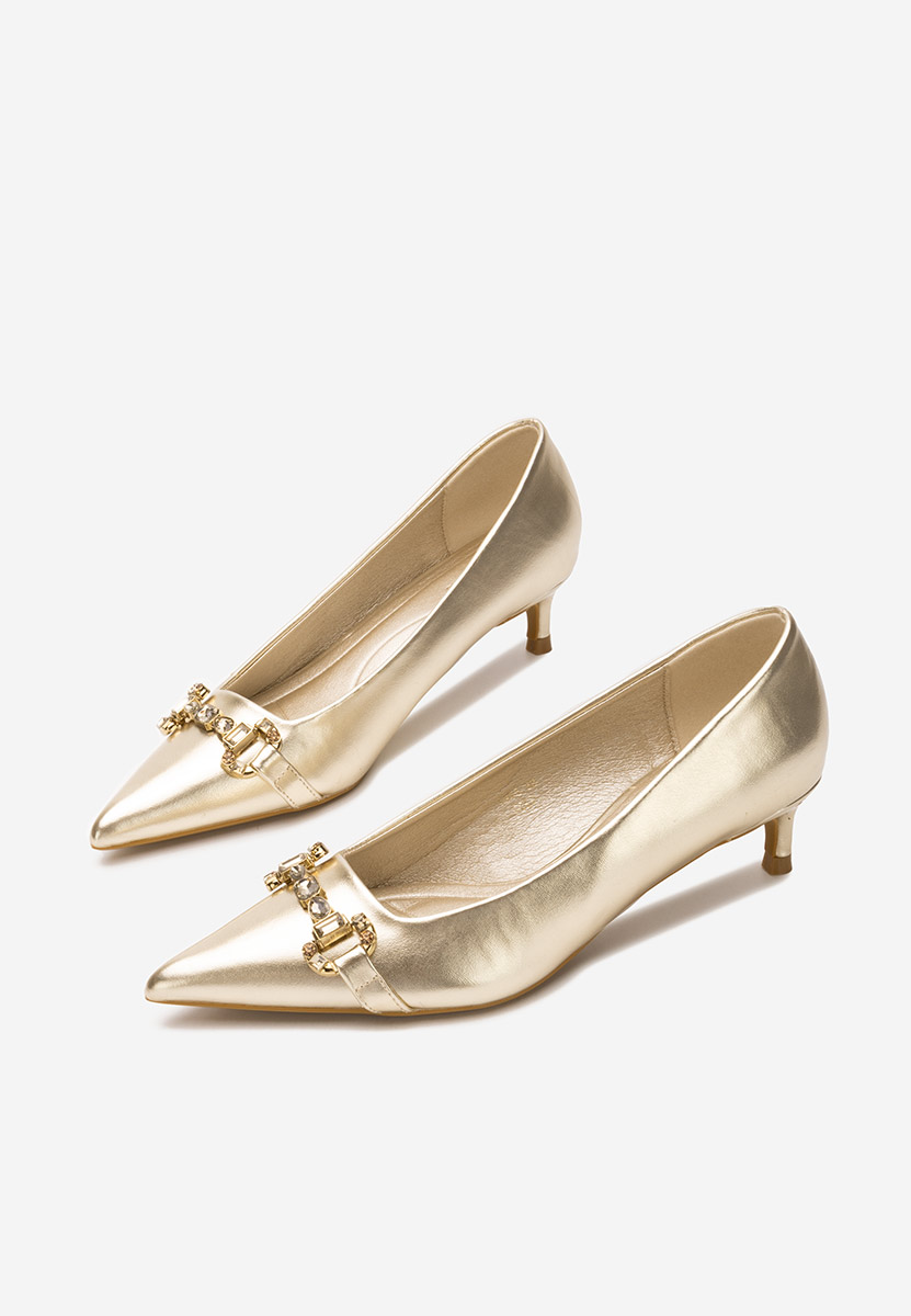 Décolleté tacco a spillo Treva oro