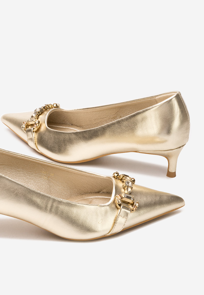Décolleté tacco a spillo Treva oro